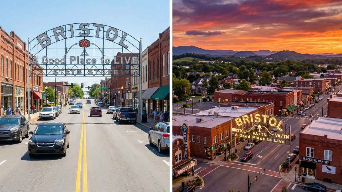Bristol, Tennessee ↔ Bristol, Virginia