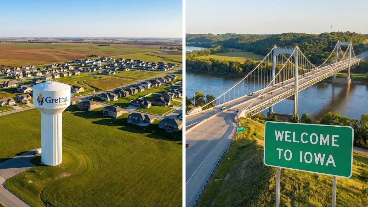 Gretna, Nebraska ↔ Iowa Border Areas