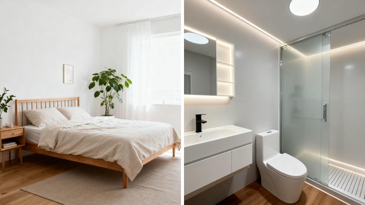 Minimalist White & Modern Grey Haven - Expandable Prefab Living for Compact Spaces