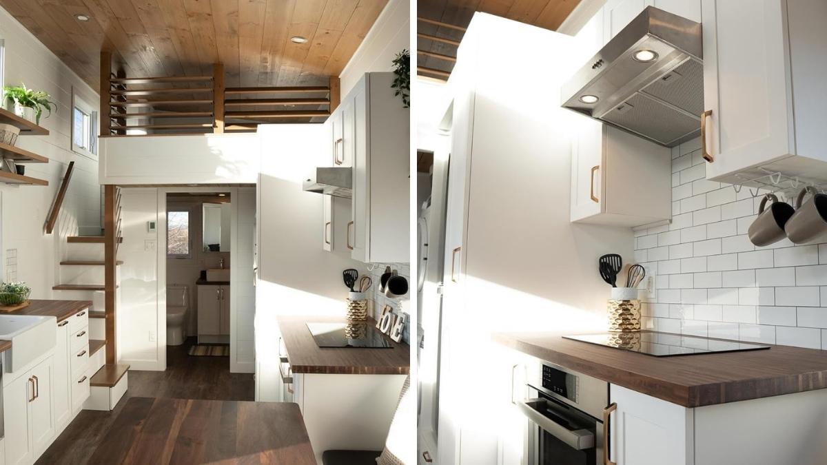 Rustic Cedar & Industrial Metal Escape - A Modern Mobile Living Solution interior