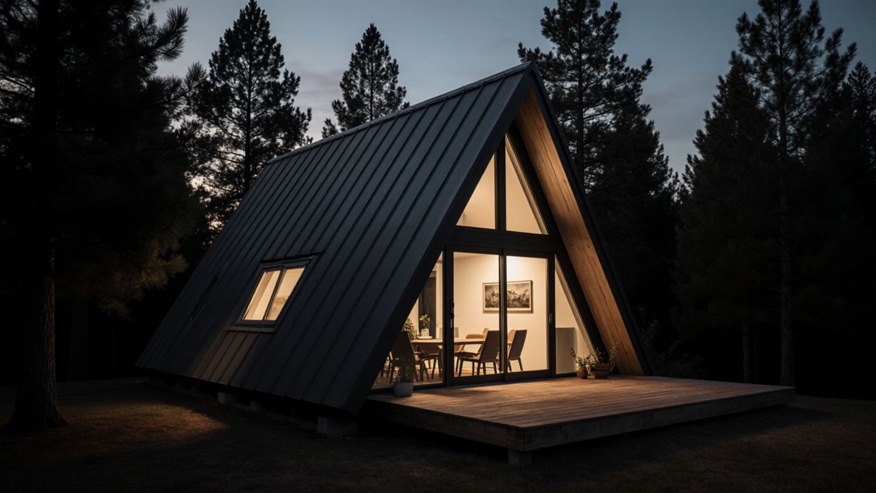 Matte Charcoal and Honey Wood — Alpine Chic Retreat
