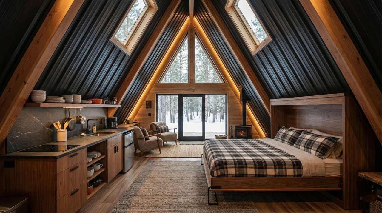 The Alpine A-Frame – Mountain Fusion interior