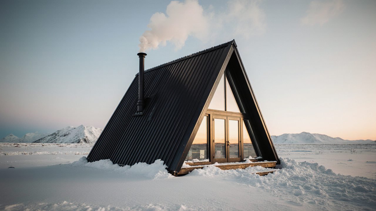 Obsidian & Timber Arctic Retreat – A Masterclass in Cozy Minimalism