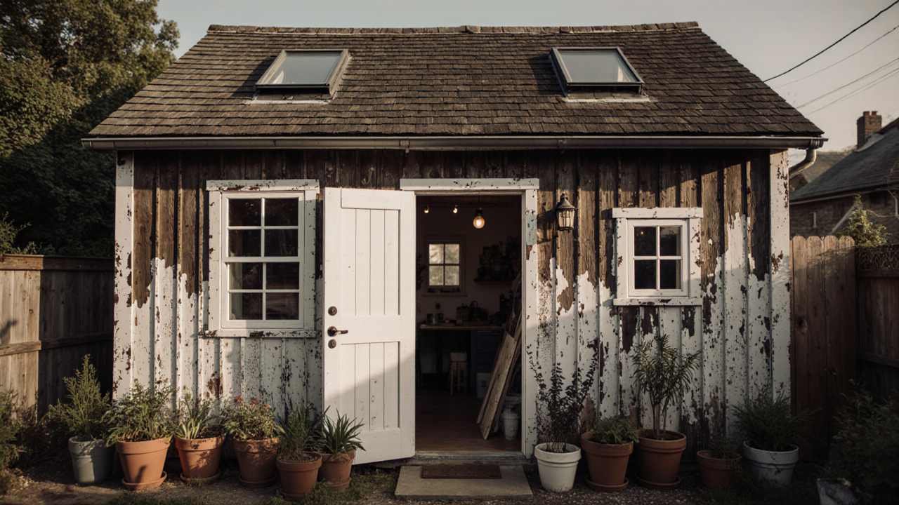 Distressed Timber and Vintage White — A Bohemian Art Studio Retreat