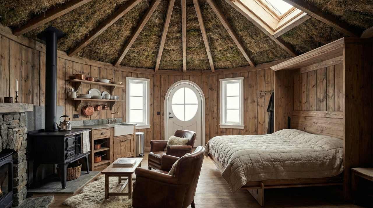 The Burrow Earth-Bermed Tiny Home interior