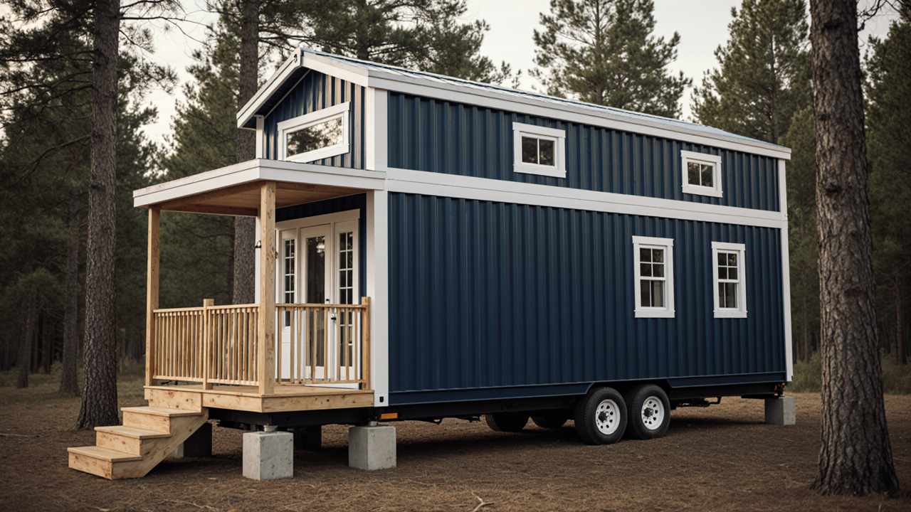 Navy & Timber Tiny Cottage – A Classic Twist on Container Living