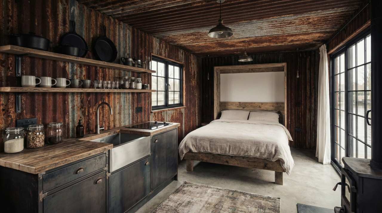 The Corten Canal – Industrial & Weathered interior