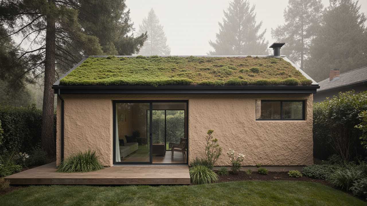Mossy Greens and Earthen Tan — A Living Roof Eco-Lodge Retreat
