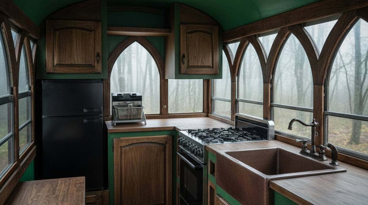 The Gothic Victorian Dark Academia interior