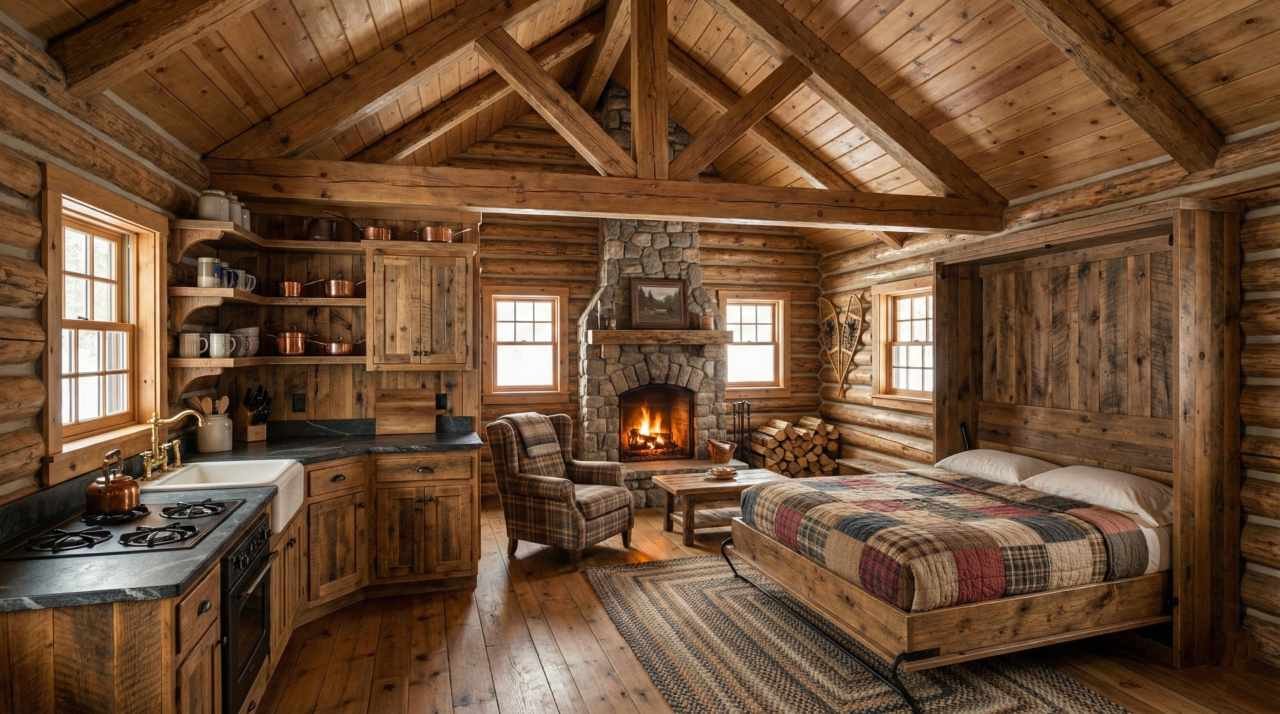 The Hearthstone Timber Frame Loft interior