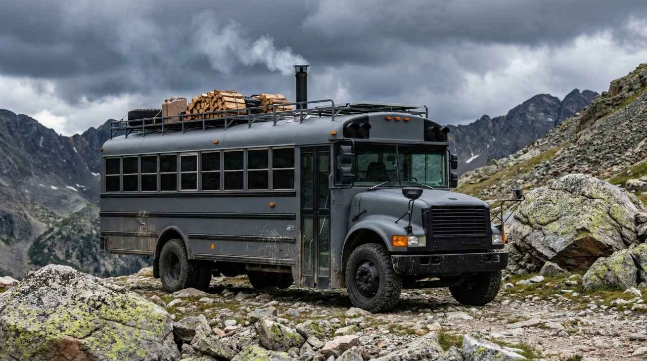 Rugged Slate and Butcher Block Bistro - An Industrial Culinary Escape