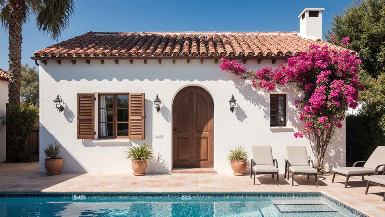 Terracotta and White Stucco Oasis — A Poolside Villa Retreat