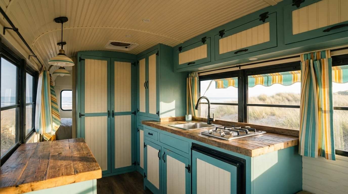 The Mid-Century Modern Retro Diner interior