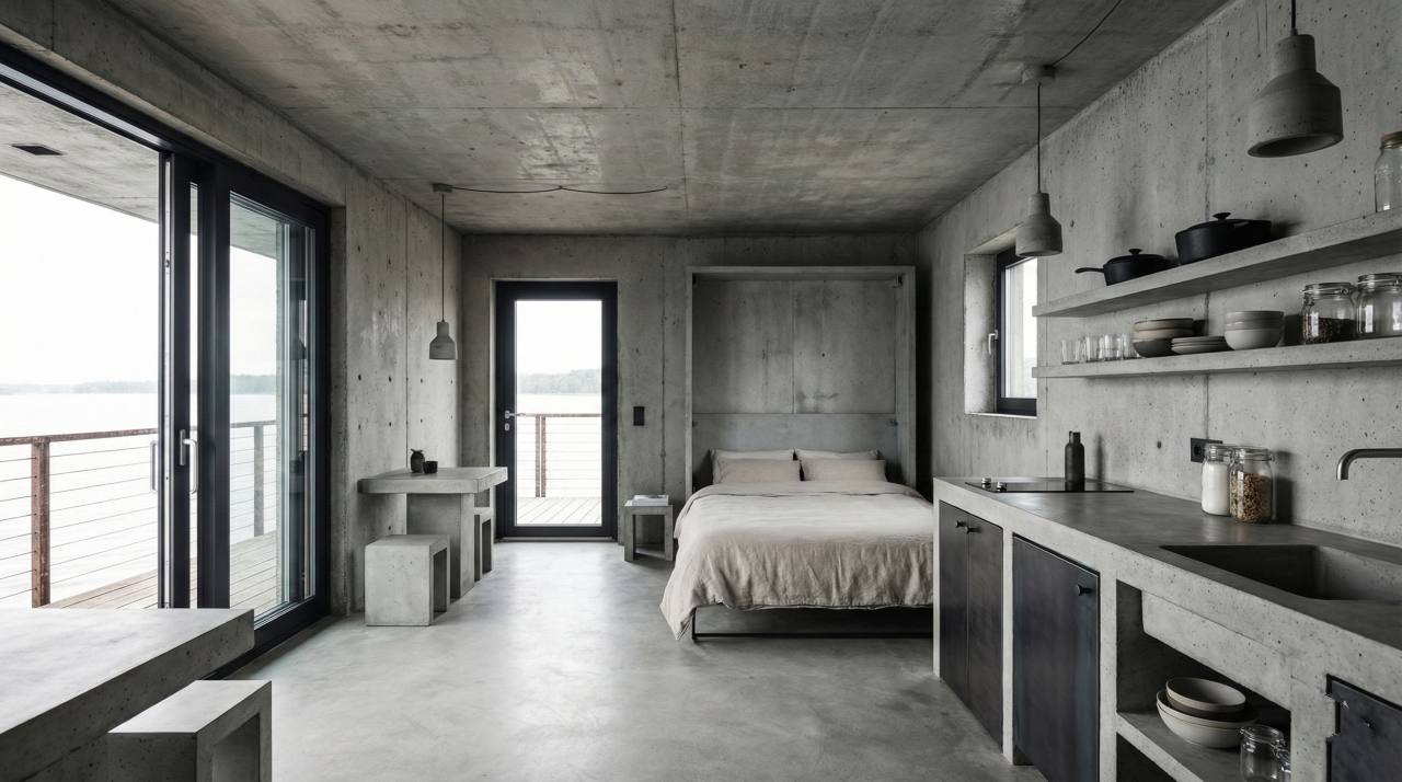 The Monolith – Brutalist Concrete interior