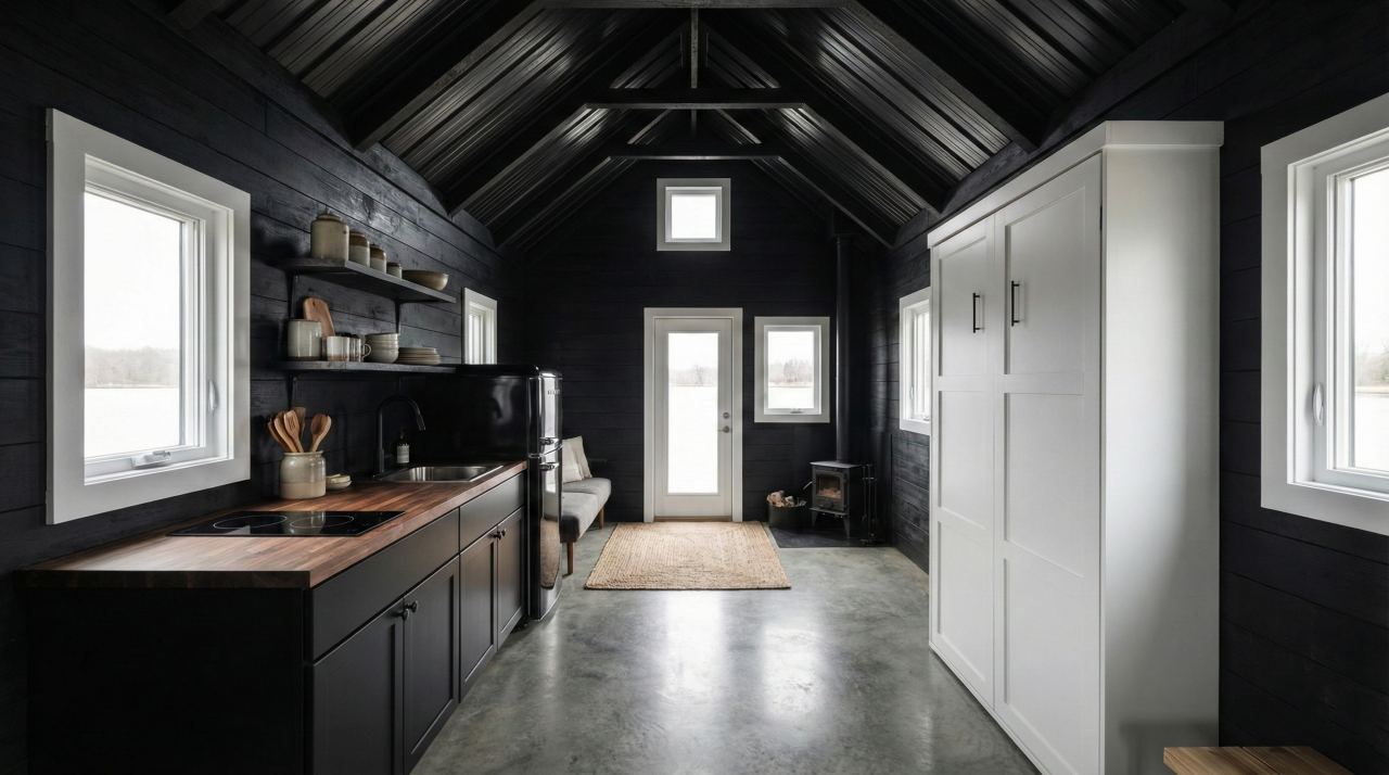 The Pitch Black – Modern Barn interior