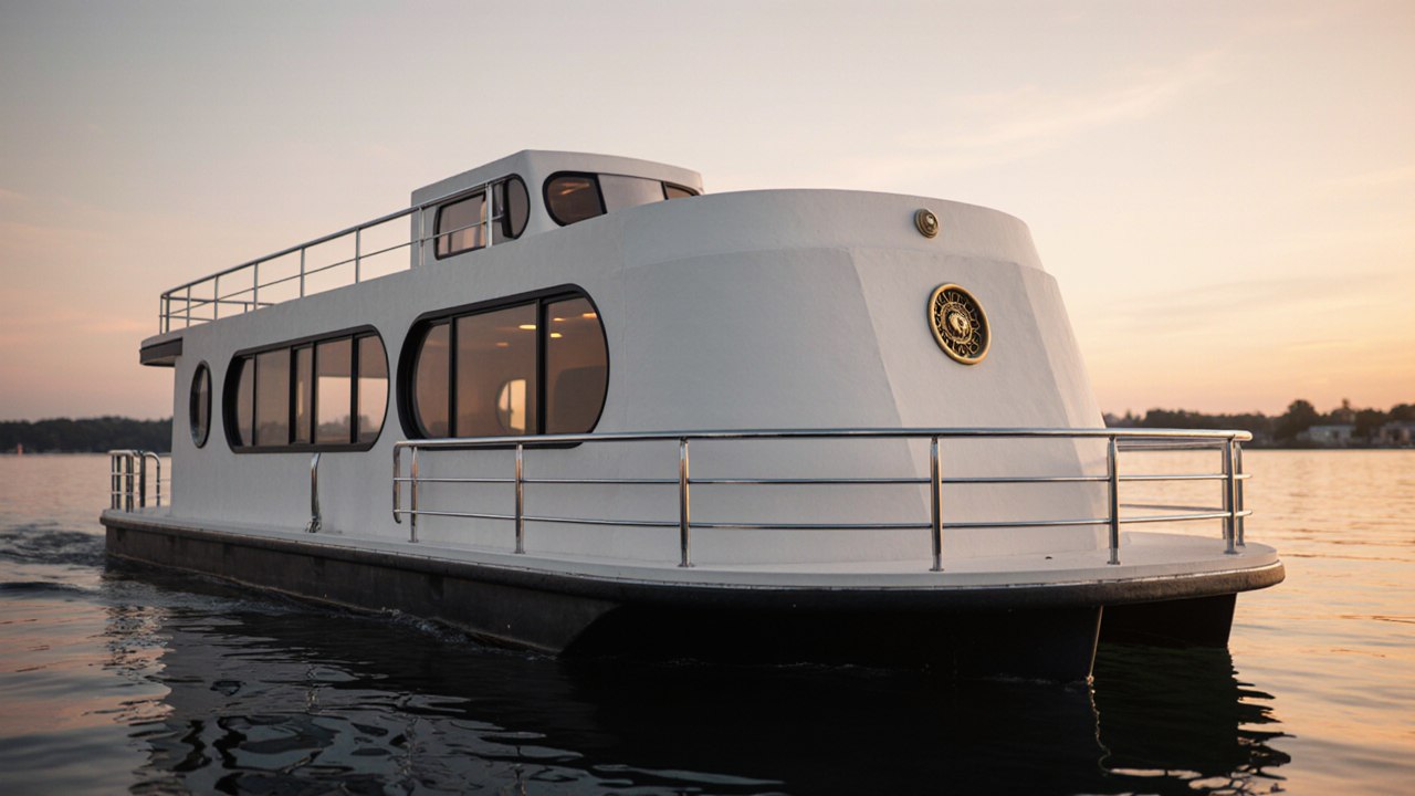 Curved White Cruiser – A Streamlined Art Deco Float