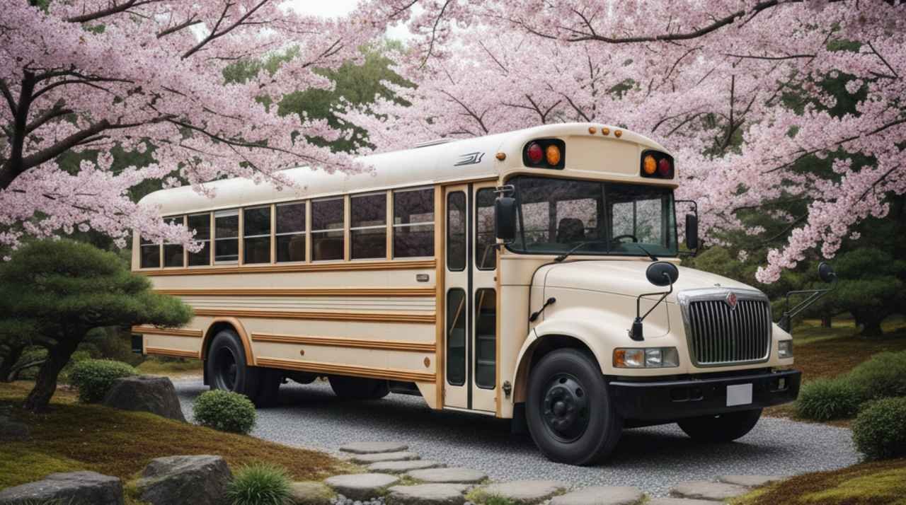 Cream and Blonde Wood Teahouse – A Serene Mobile Sanctuary