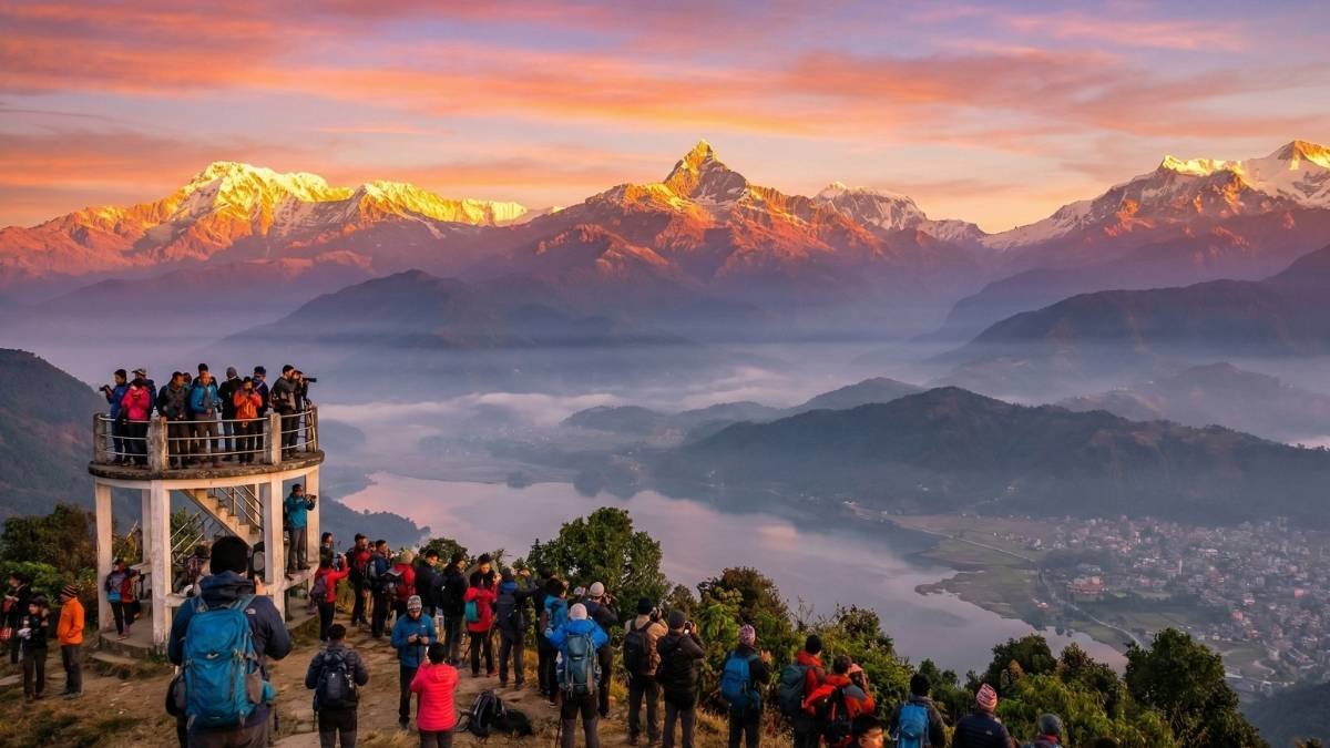 Sarangkot Sunrise Hike, Pokhara, Nepal