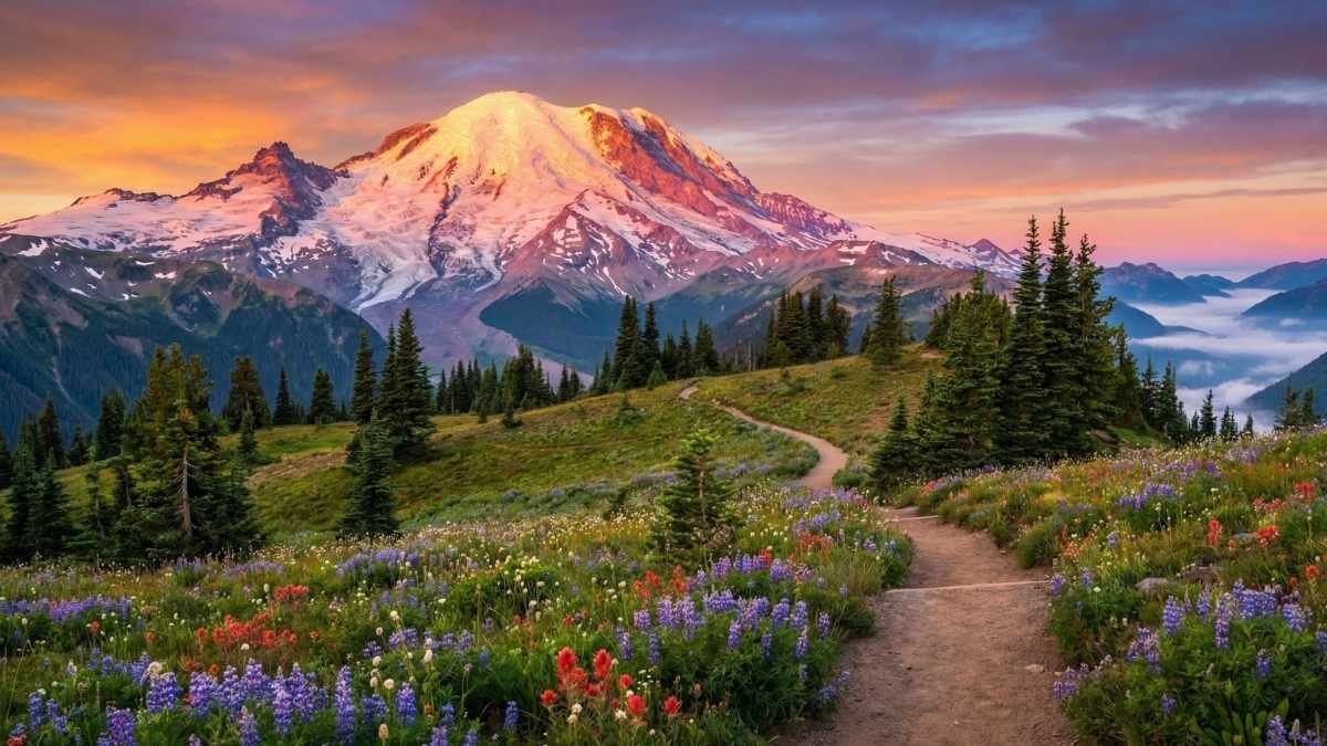 Sunrise Rim Trail, Mount Rainier National Park, USA