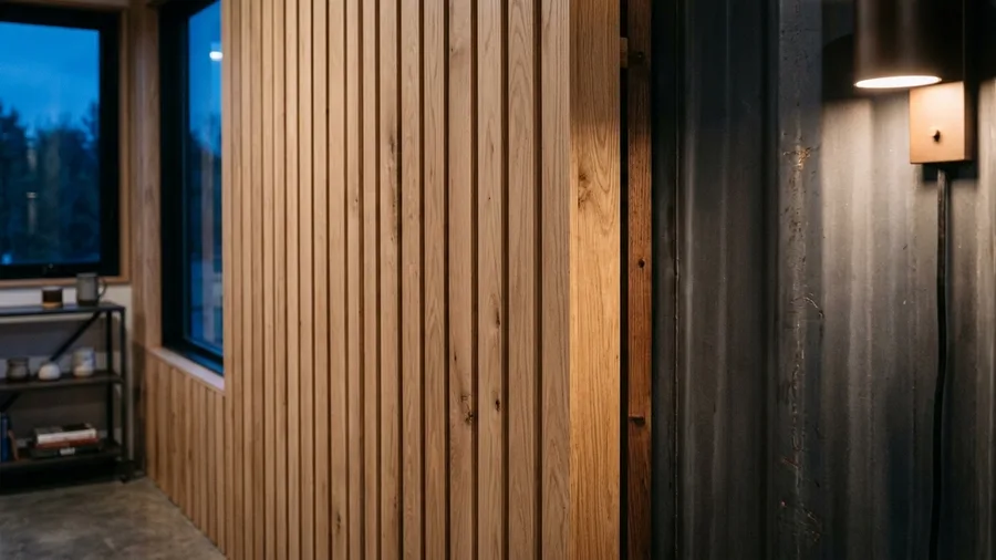 Full-Coverage Vertical White Oak Wall Paneling
