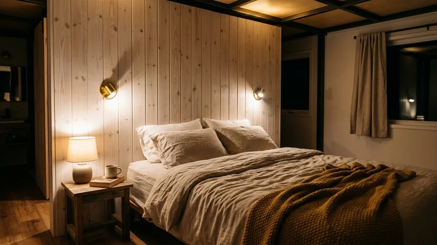 Vertical Pine Tongue-and-Groove Accent Wall