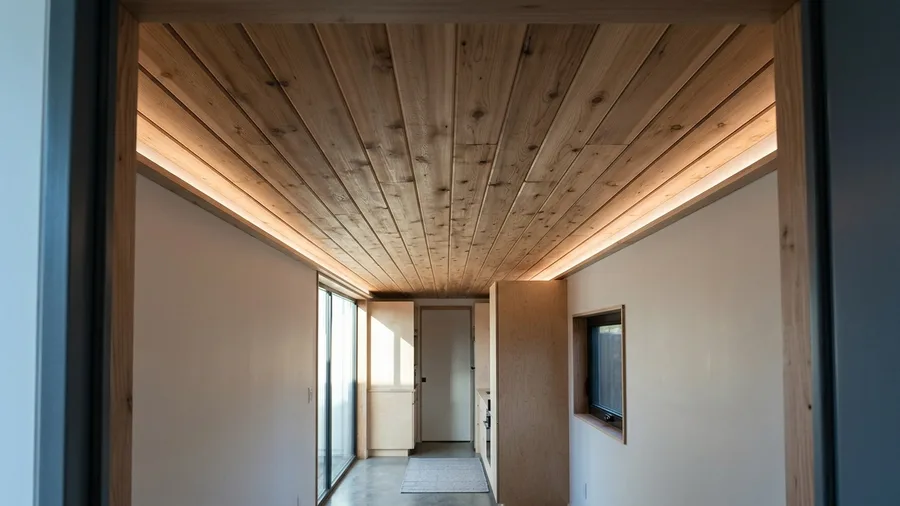 Reclaimed Cedar Planked Ceiling