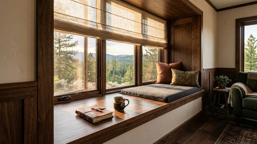 Upholstered Wood-Framed Window Nooks