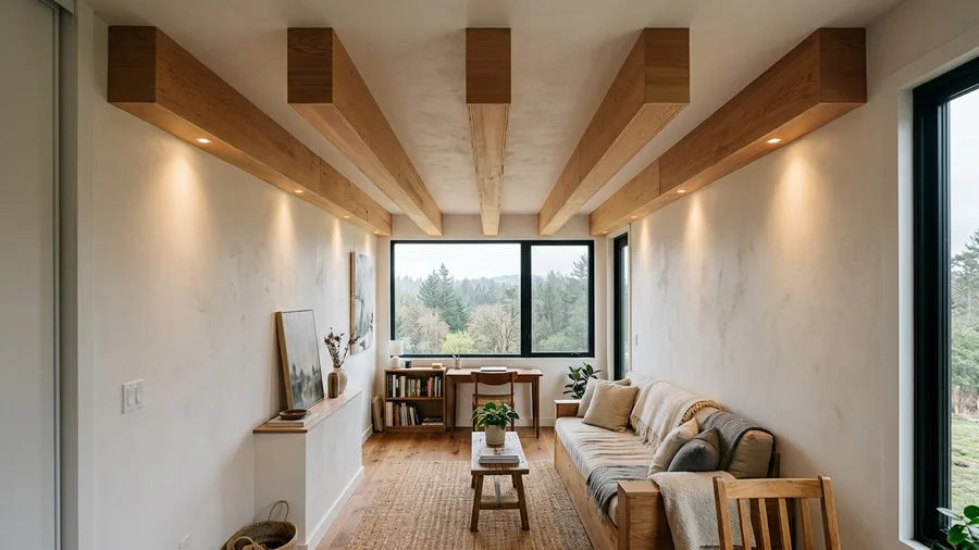 Exposed Laminated Timber Beam Accents