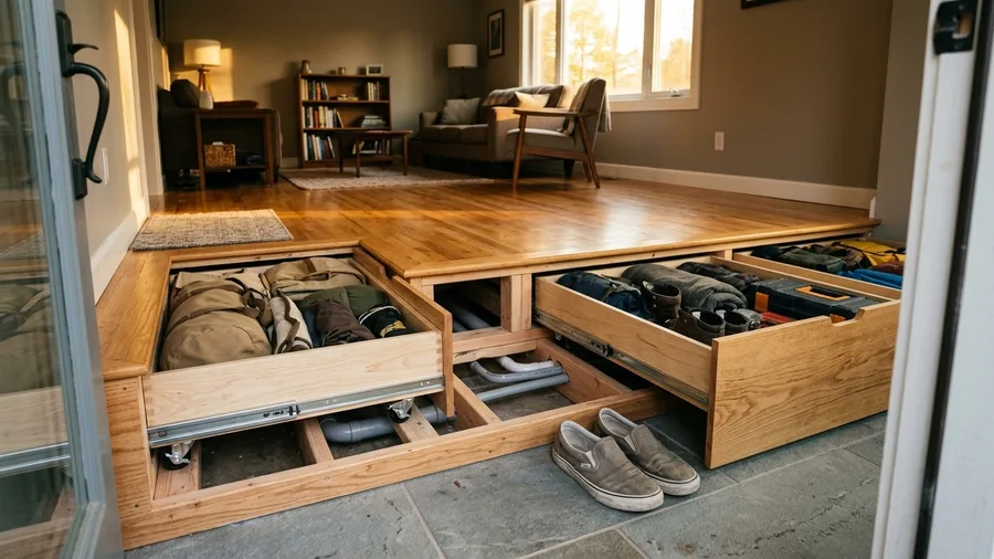 Raised Floor Storage and Utility Cavity