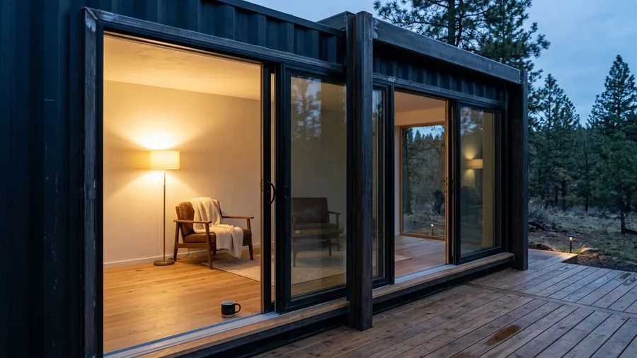Full-Wall Glass Sliding Door Integration