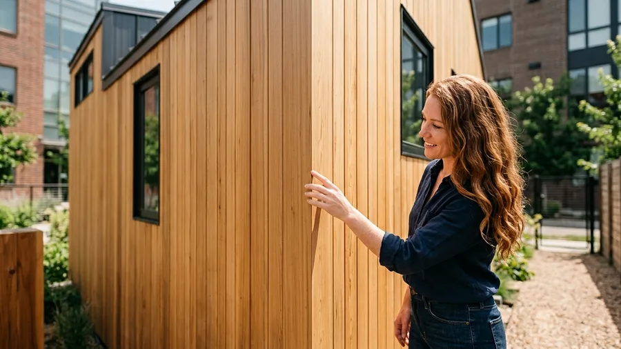 Mitered Corner Details on Seamless Cedar Siding Runs
