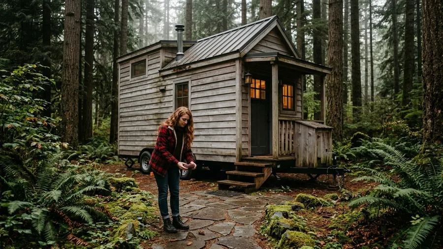 Aged Driftwood Gray Cedar on Shaded Forest Retreats