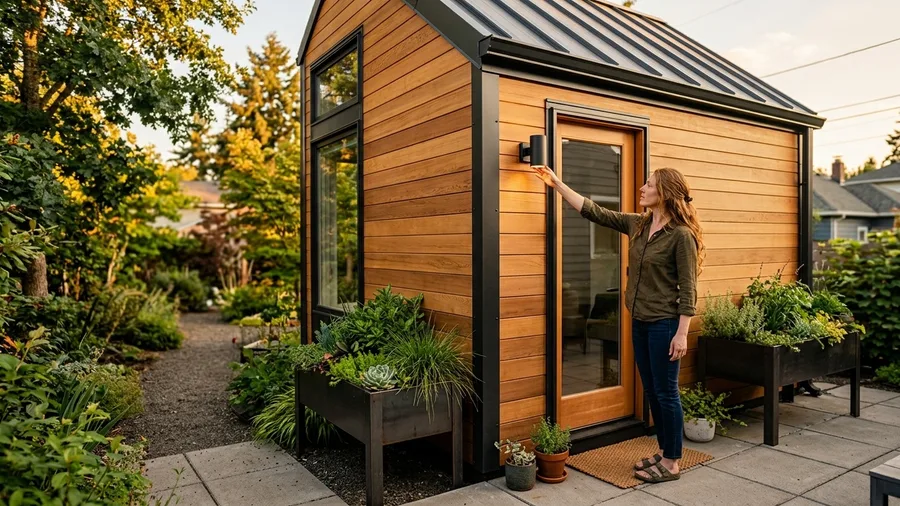 Horizontal Cedar Siding Paired with Dark Metal Flashing Details