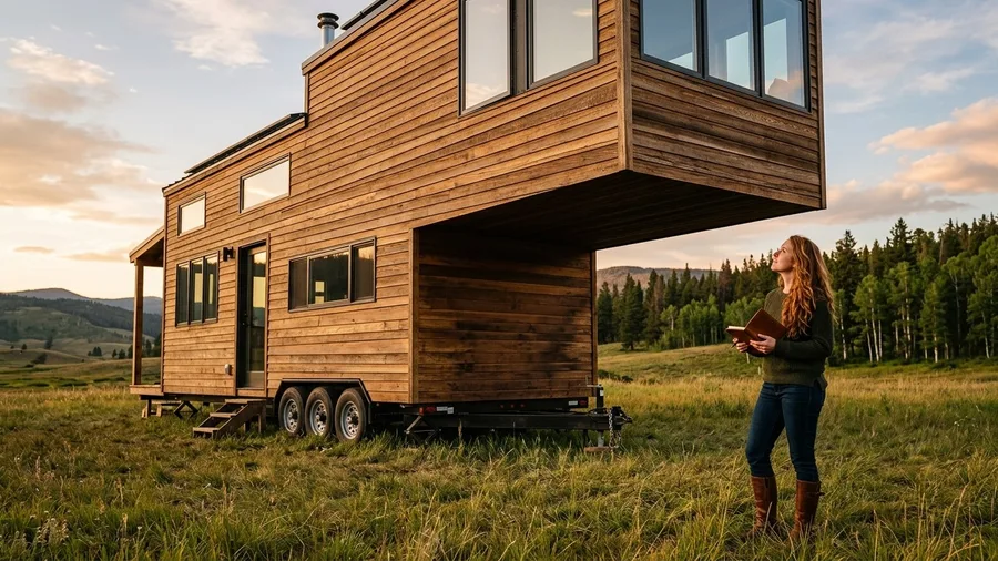 Cantilevered Cedar Box Design for Small-Footprint Trailers