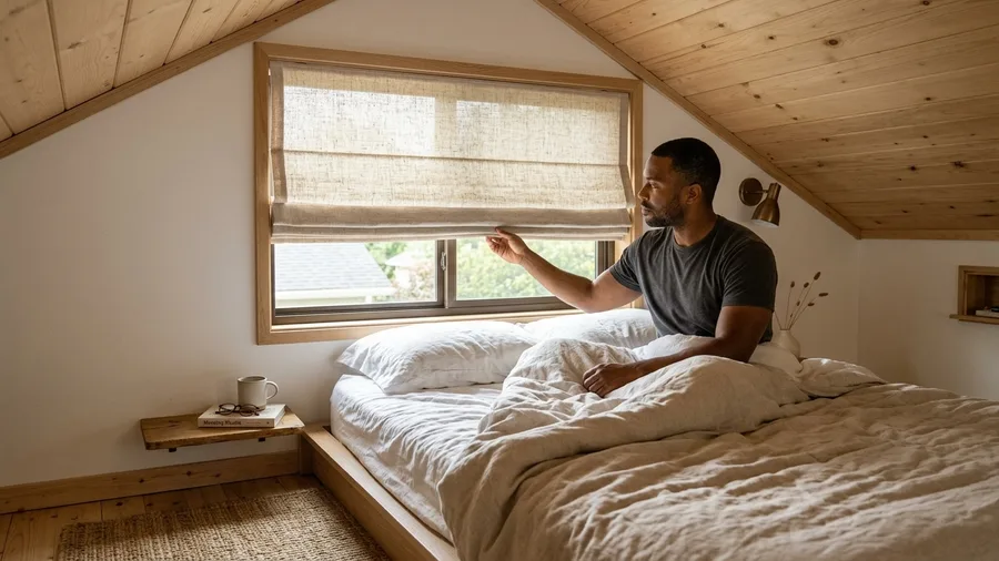Inside-Mount Roman Shades Maintain Window Profiles