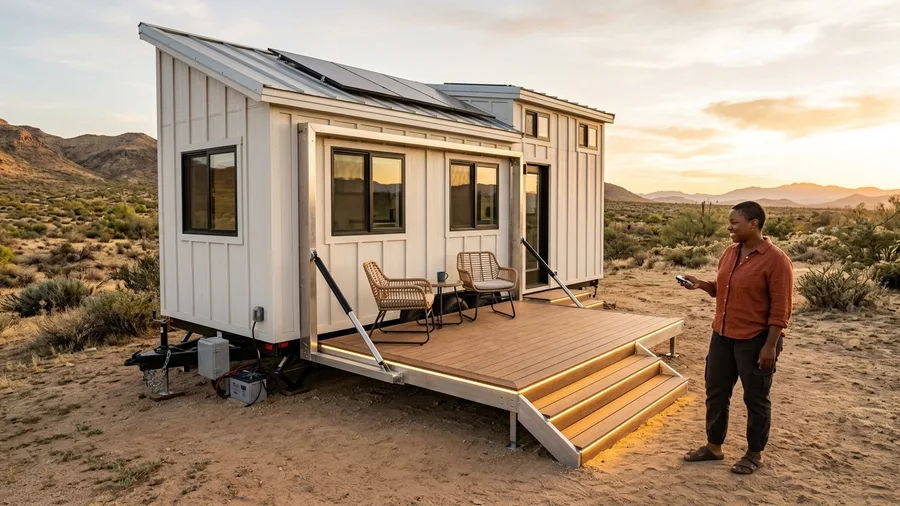 Solar-Powered Motorized Fold-Down Veranda