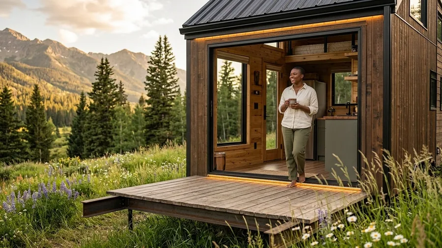 Retractable Glass Wall and Cantilevered Porch