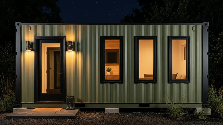 Corrugated Galvanized Metal in Matte Olive