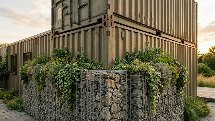 Gabion Wall End-Caps and Planters