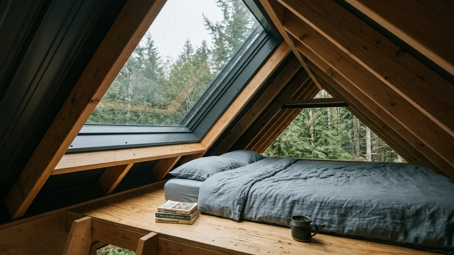 The Forest Canopy Loft Featuring Overhead Skylights