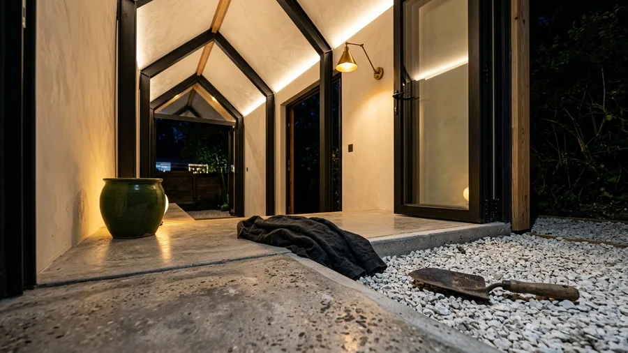 The Minimalist Steel Frame Pavilion With Sliding Walls