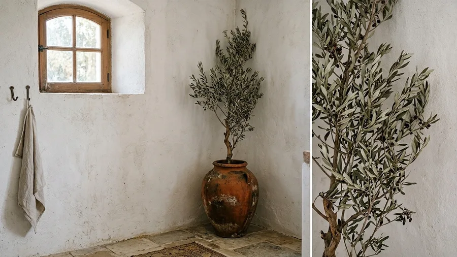 Vertical Olive Branch Botanical Stems