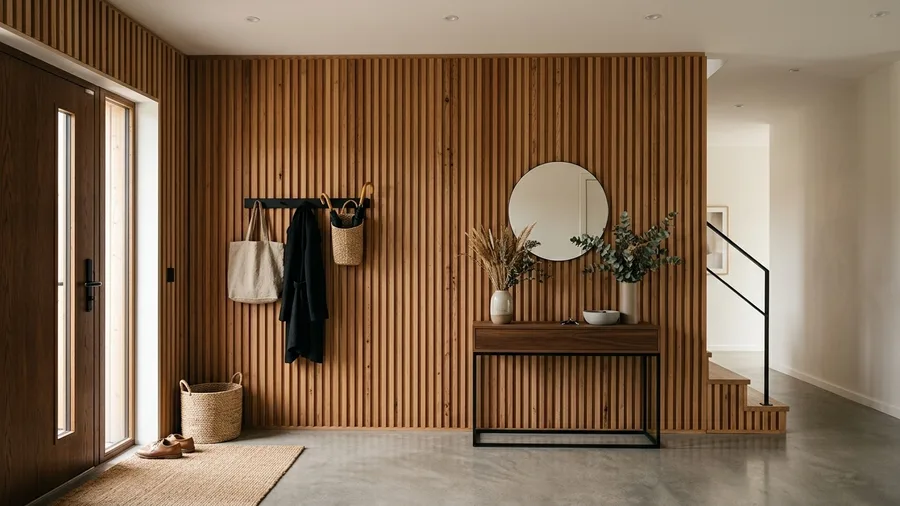 Fluted Cedar Wood Wall Paneling