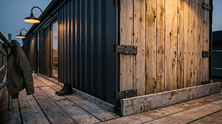 Rustic Reclaimed Wood Container Sky Deck