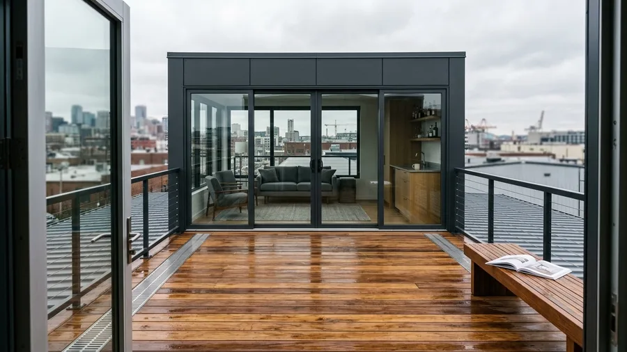 All-Weather Covered Container Sky Lounge