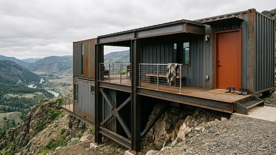 Cantilevered Container Overlook Platform