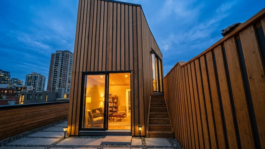 Minimalist Timber-Clad Skyline Retreat