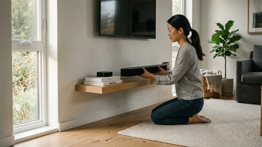 Minimalist Floating Media Ledge
