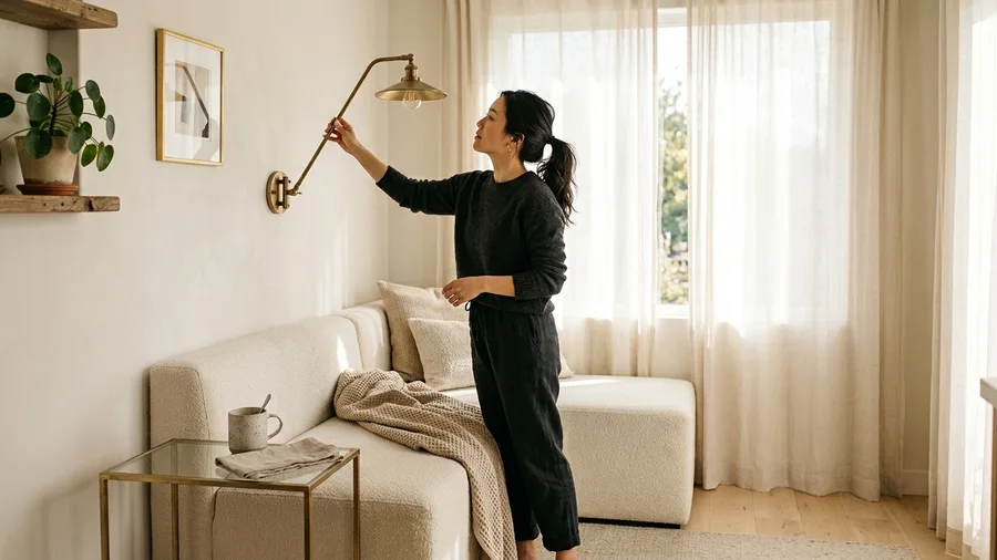 Floating Wall Sconces and Daylight Focus