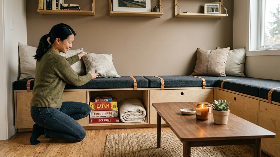 Modular Storage Cubbies as Seating Bases